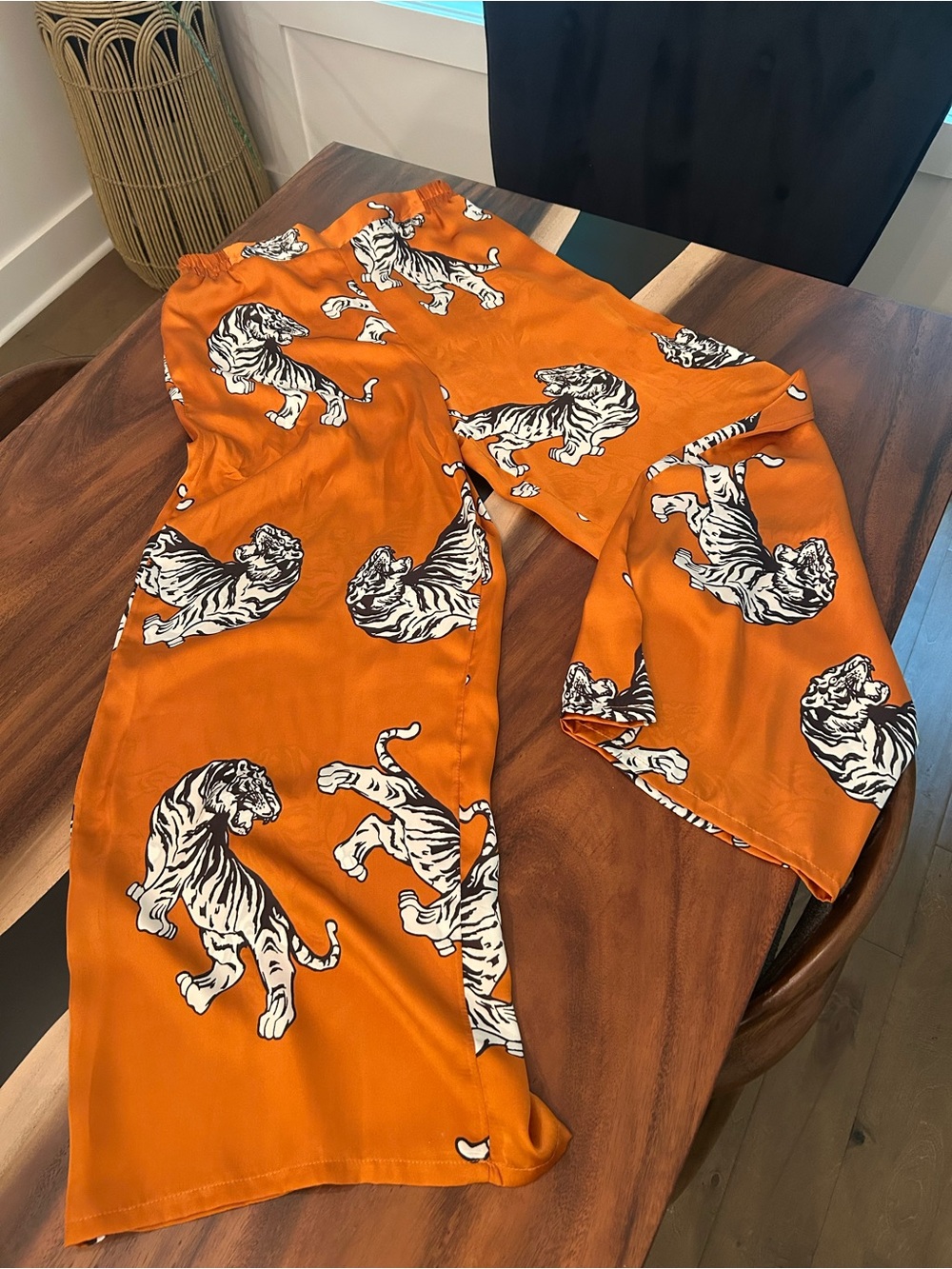 Adrienne Orange Tiger-Print Bottoms